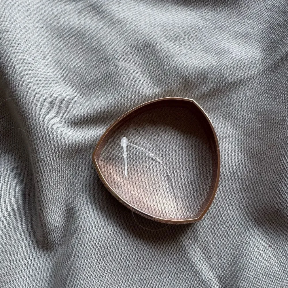 NEW Rebecca Minkoff Brass Tone Triangle Shape Crystal Rhinestone Bangle Bracelet